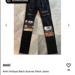 Amiri scarfes patches jeans